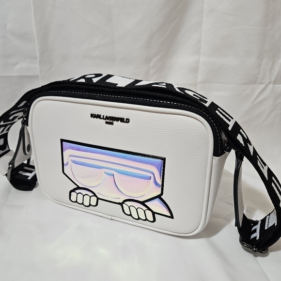 NWT Karl Lagerfeld Paris Maybelle Cross Body Purse White - Picture 3 of 11